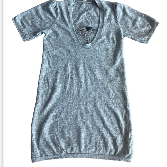 IRO dress sweater wool / modal short dress gray size M VGC - Picture 9 of 14